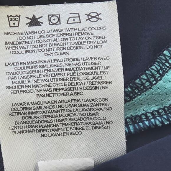 Nike Youth Girls Running Shorts. Size Large. Blue With Orange And Green Trim. - Picture 6 of 6